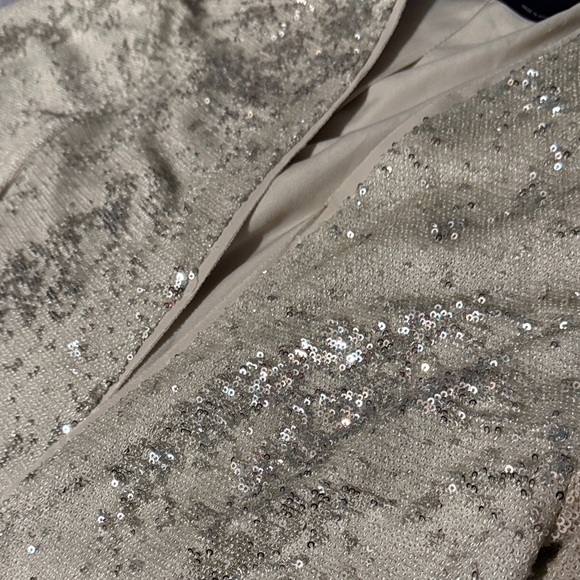 Zara Beige Sequin Blazer - Picture 3 of 3